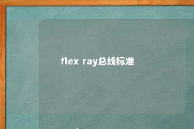 flex ray总线标准 